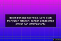 Read more about the article dalam bahasa Indonesia. Saya akan menyusun artikel ini dengan pendekatan praktis dan informatif untuk membantu